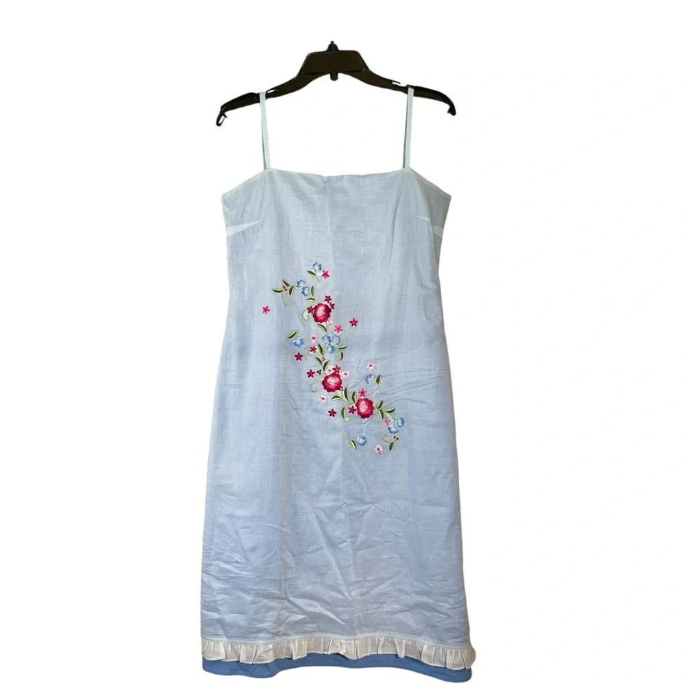 Ice Women's Midi Dress with Floral Embroidery Size 10 - Picture 1 of 14